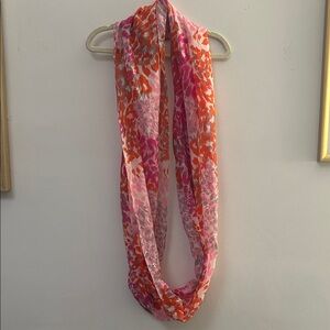 Big Buddha Floral Pink and Orange Infinity Scarf